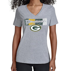 Green Bay Packers Starter Women's Color Shading V-Neck T-Shirt