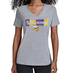 Minnesota Vikings Starter Women's Color Shading V-Neck T-Shirt