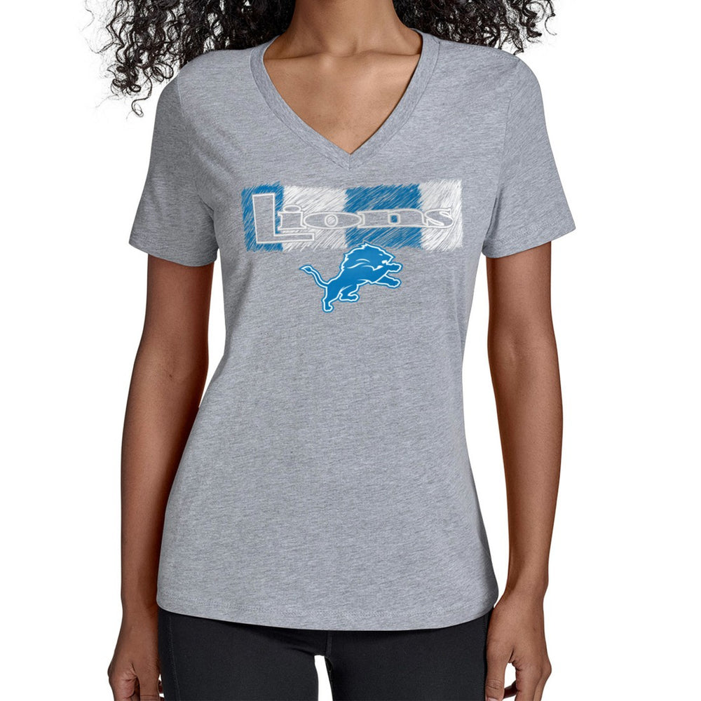 Detroit Lions Starter Women's Color Shading V-Neck T-Shirt