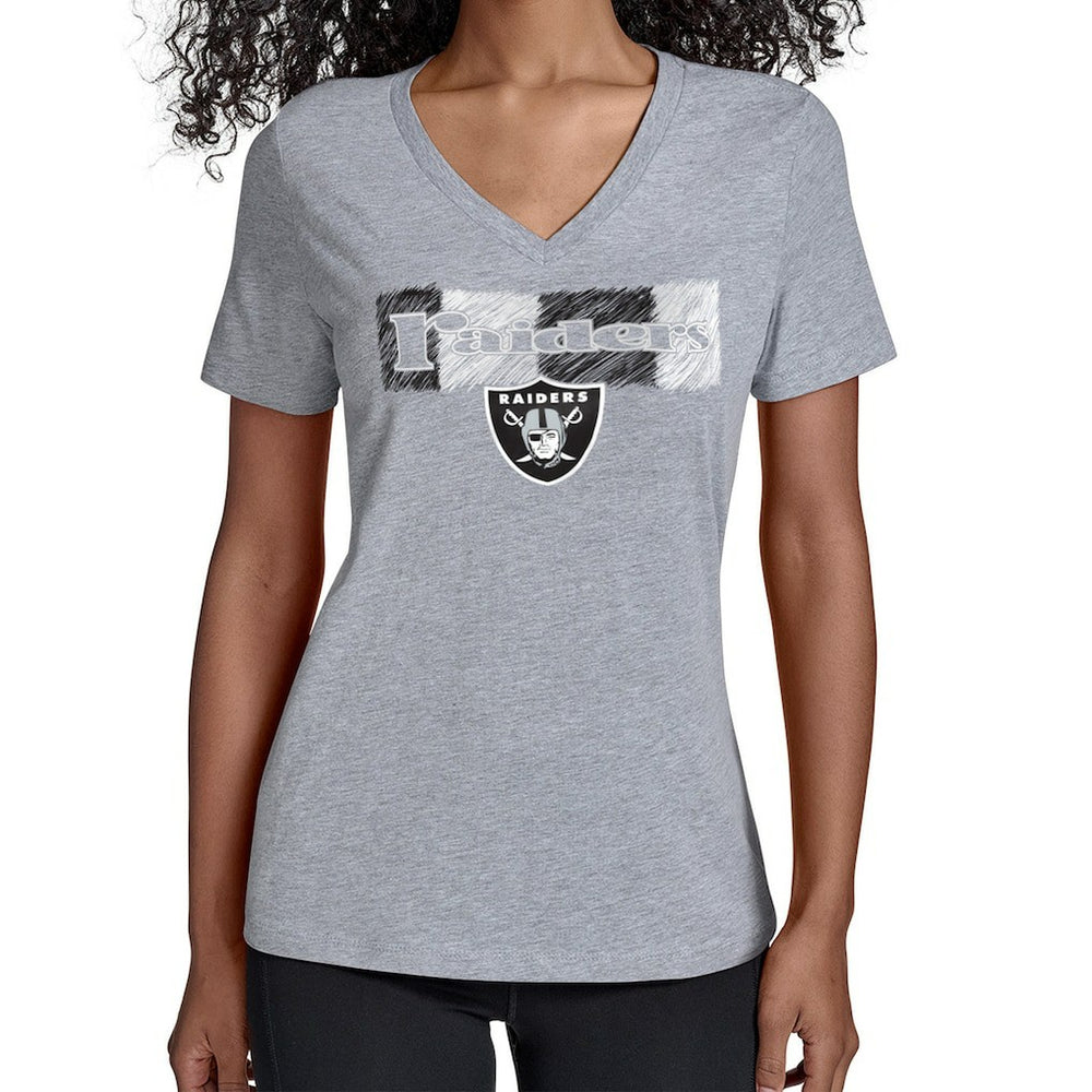 Las Vegas Raiders Starter Women's Color Shading V-Neck T-Shirt