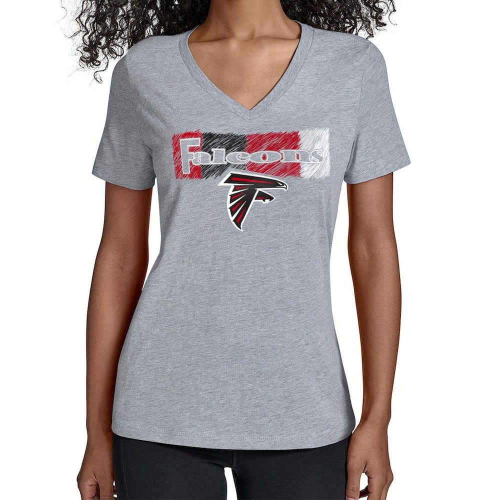 Atlanta Falcons Starter Women's Color Shading V-Neck T-Shirt