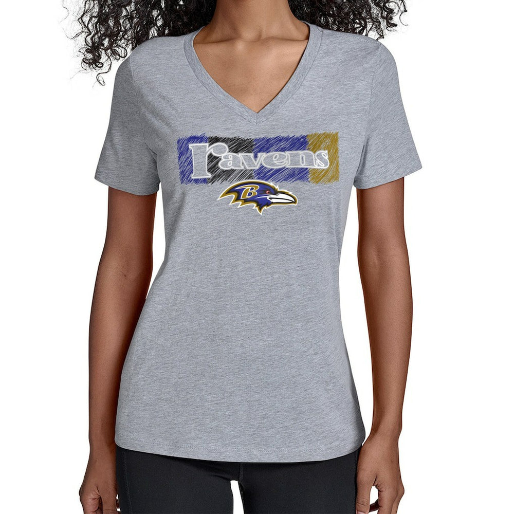 Baltimore Ravens Starter Women's Color Shading V-Neck T-Shirt
