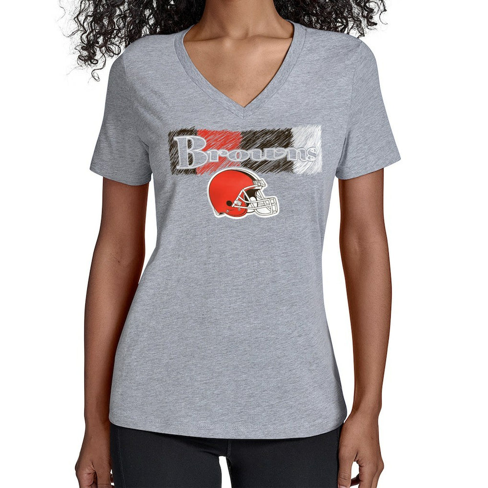 Cleveland Browns Starter Women's Color Shading V-Neck T-Shirt