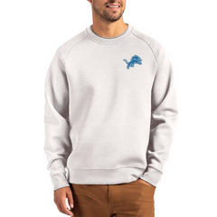 Detroit Lions Cutter & Buck Primary Logo Roam Recycled Raglan Pullover Sweatshirt
