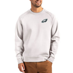 Philadelphia Eagles Cutter & Buck Primary Logo Roam Recycled Raglan Pullover Sweatshirt