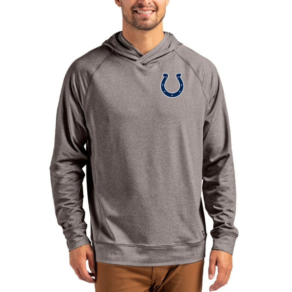 Indianapolis Colts Cutter & Buck Adapt Knit Recycled Raglan Pullover Hoodie