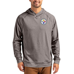 Pittsburgh Steelers Cutter & Buck Adapt Knit Recycled Raglan Pullover Hoodie