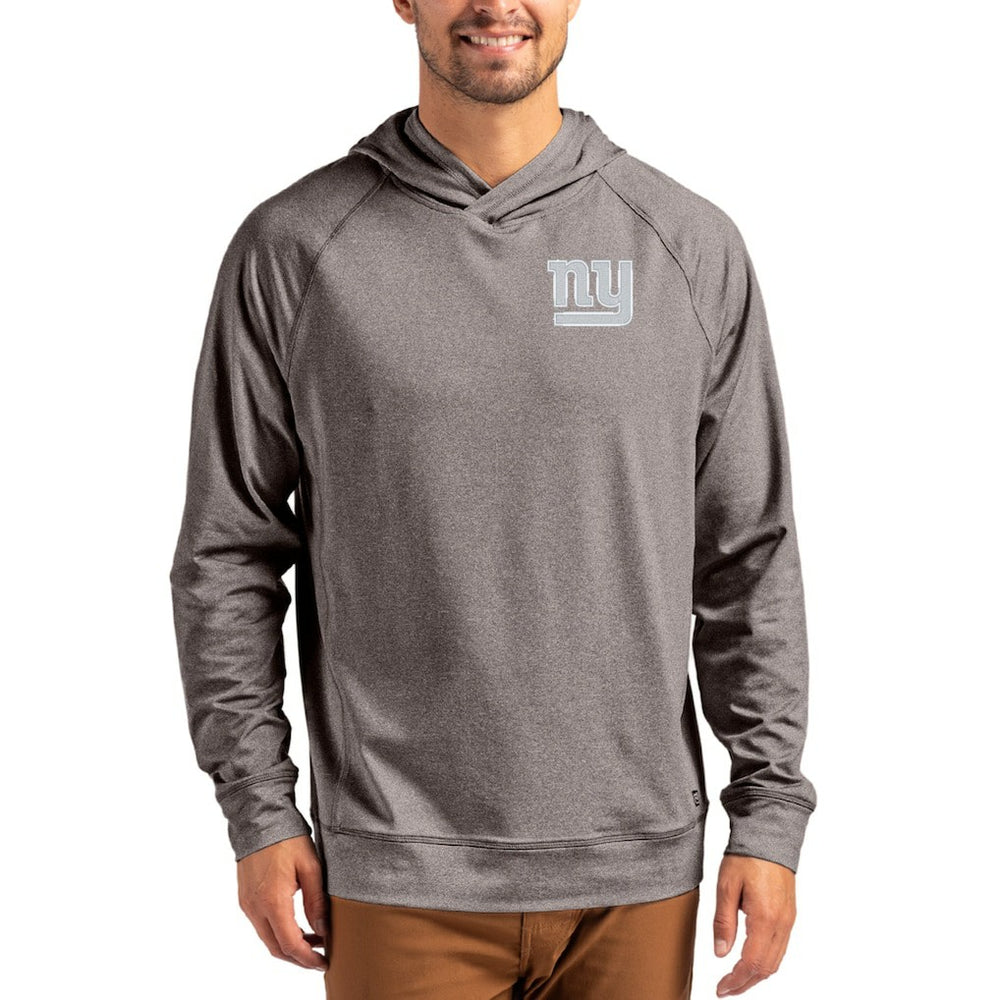 New York Giants Cutter & Buck Adapt Knit Recycled Raglan Pullover Hoodie