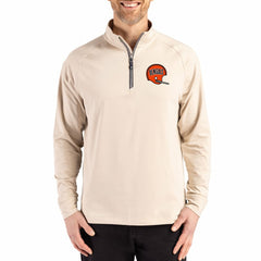 Cincinnati Bengals Cutter & Buck Throwback Logo Adapt Eco Knit Stretch Recycled Quarter-Zip Pullover
