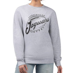Jacksonville Jaguars G-III 4Her by Carl Banks Women's Distressed Graphics Fleece Pullover Sweatshirt