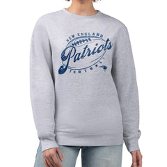 New England Patriots G-III 4Her by Carl Banks Women's Distressed Graphics Fleece Pullover Sweatshirt