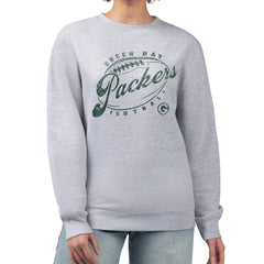 Green Bay Packers G-III 4Her by Carl Banks Women's Distressed Graphics Fleece Pullover Sweatshirt