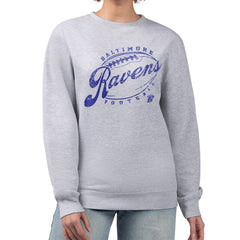Baltimore Ravens G-III 4Her by Carl Banks Women's Distressed Graphics Fleece Pullover Sweatshirt