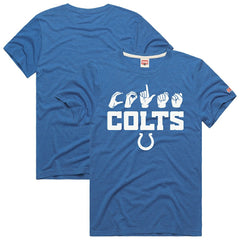 Indianapolis Colts Homage Unisex NFL ASL Collection by Love Sign Tri-Blend T-Shirt