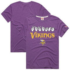 Minnesota Vikings Homage Unisex NFL ASL Collection by Love Sign Tri-Blend T-Shirt