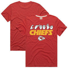Kansas City Chiefs Homage Unisex NFL ASL Collection by Love Sign Tri-Blend T-Shirt