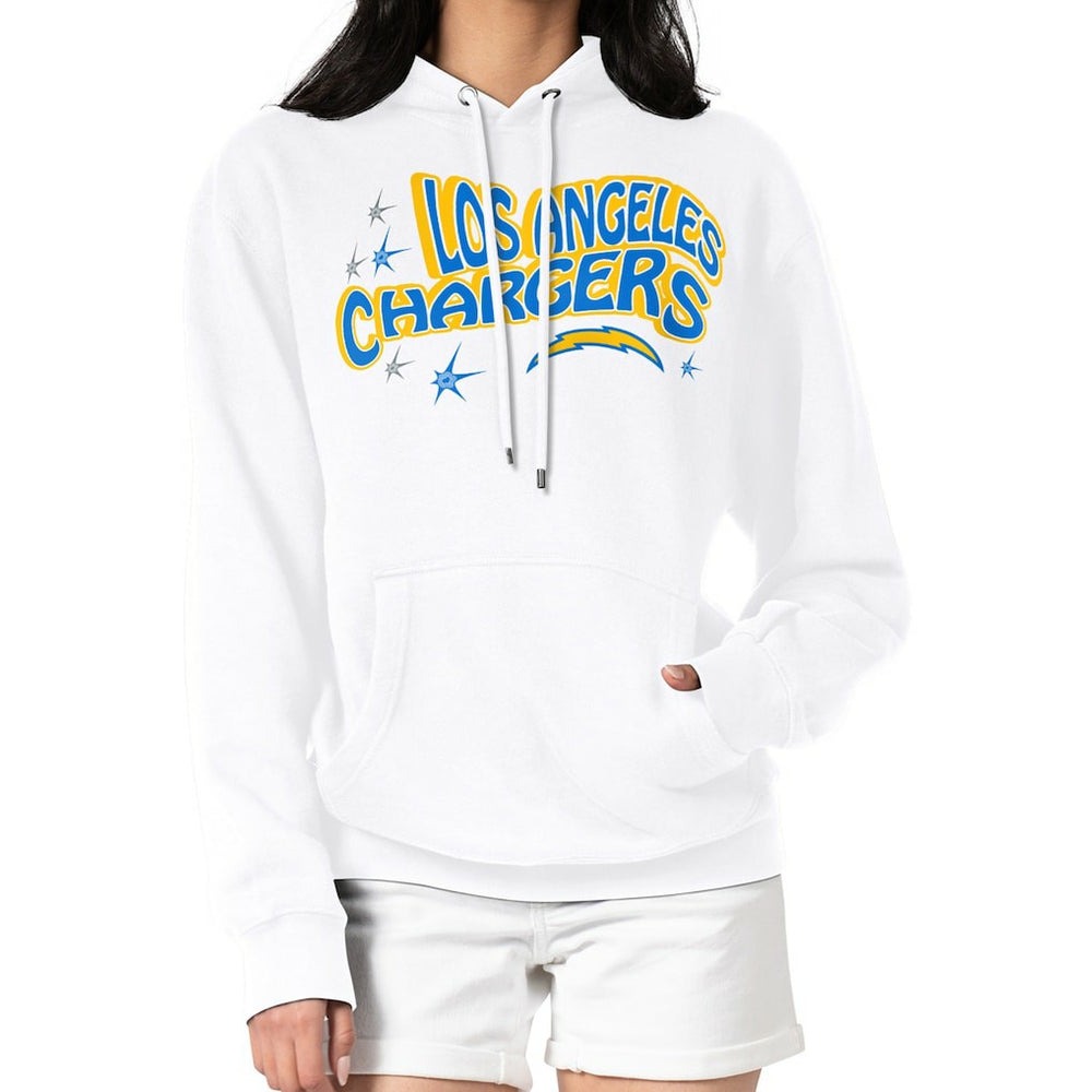 Los Angeles Chargers Starter Women's Fireworks Fleece Pullover Hoodie