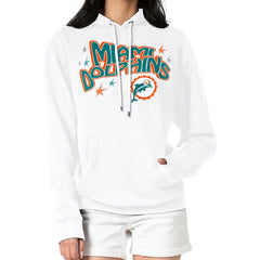 Miami Dolphins Starter Women's Fireworks Fleece Pullover Hoodie