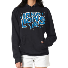 Detroit Lions Starter Women's Fireworks Fleece Pullover Hoodie
