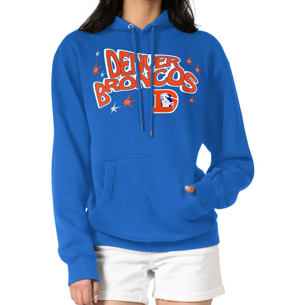 Denver Broncos Starter Women's Fireworks Fleece Pullover Hoodie