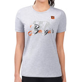 Cincinnati Bengals G-III 4Her by Carl Banks Women's Super-Slim Fit Lightweight Shadow Logo T-Shirt