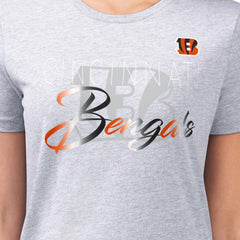 Cincinnati Bengals G-III 4Her by Carl Banks Women's Super-Slim Fit Lightweight Shadow Logo T-Shirt