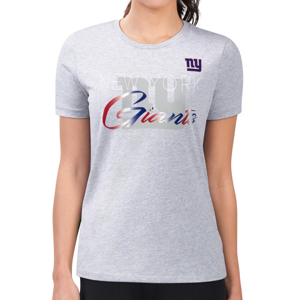 New York Giants G-III 4Her by Carl Banks Women's Super-Slim Fit Lightweight Shadow Logo T-Shirt