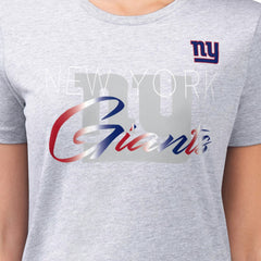 New York Giants G-III 4Her by Carl Banks Women's Super-Slim Fit Lightweight Shadow Logo T-Shirt