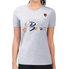 Chicago Bears G-III 4Her by Carl Banks Women's Super-Slim Fit Lightweight Shadow Logo T-Shirt