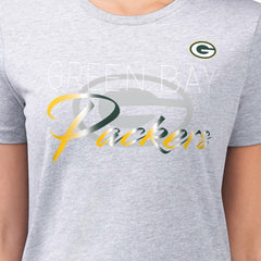 Green Bay Packers G-III 4Her by Carl Banks Women's Super-Slim Fit Lightweight Shadow Logo T-Shirt