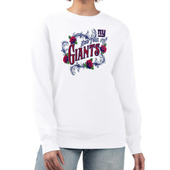 New York Giants G-III 4Her by Carl Banks Women's Roses Fleece Tri-Blend Pullover Sweatshirt