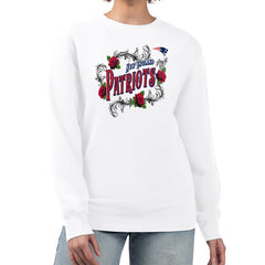 New England Patriots G-III 4Her by Carl Banks Women's Roses Fleece Tri-Blend Pullover Sweatshirt