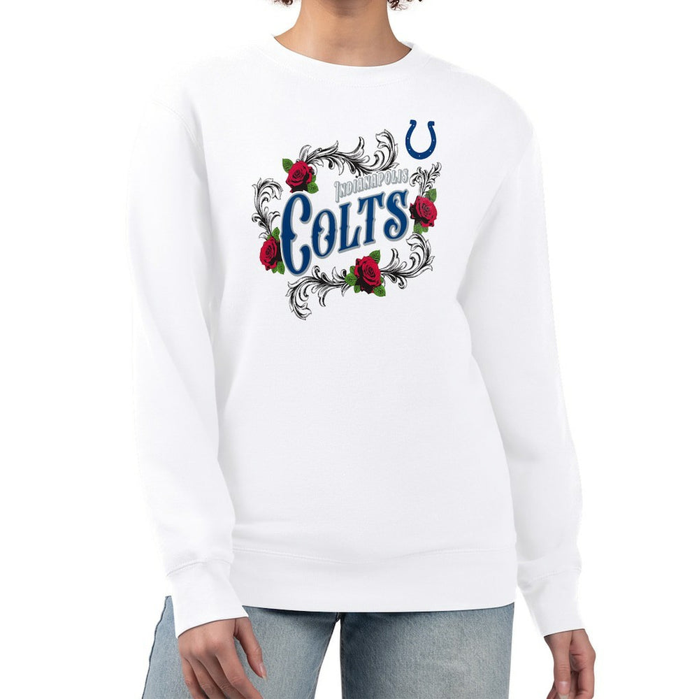 Indianapolis Colts G-III 4Her by Carl Banks Women's Roses Fleece Tri-Blend Pullover Sweatshirt