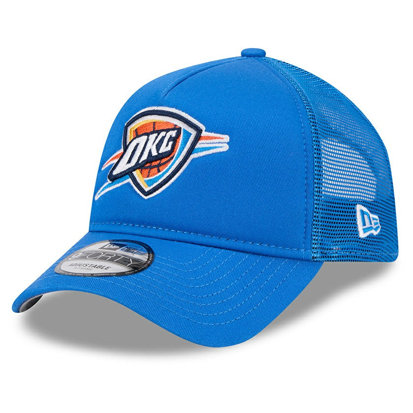 Oklahoma City Thunder Core Logo Foam Front A-Frame 9FORTY Adjustable Trucker Hat Discount