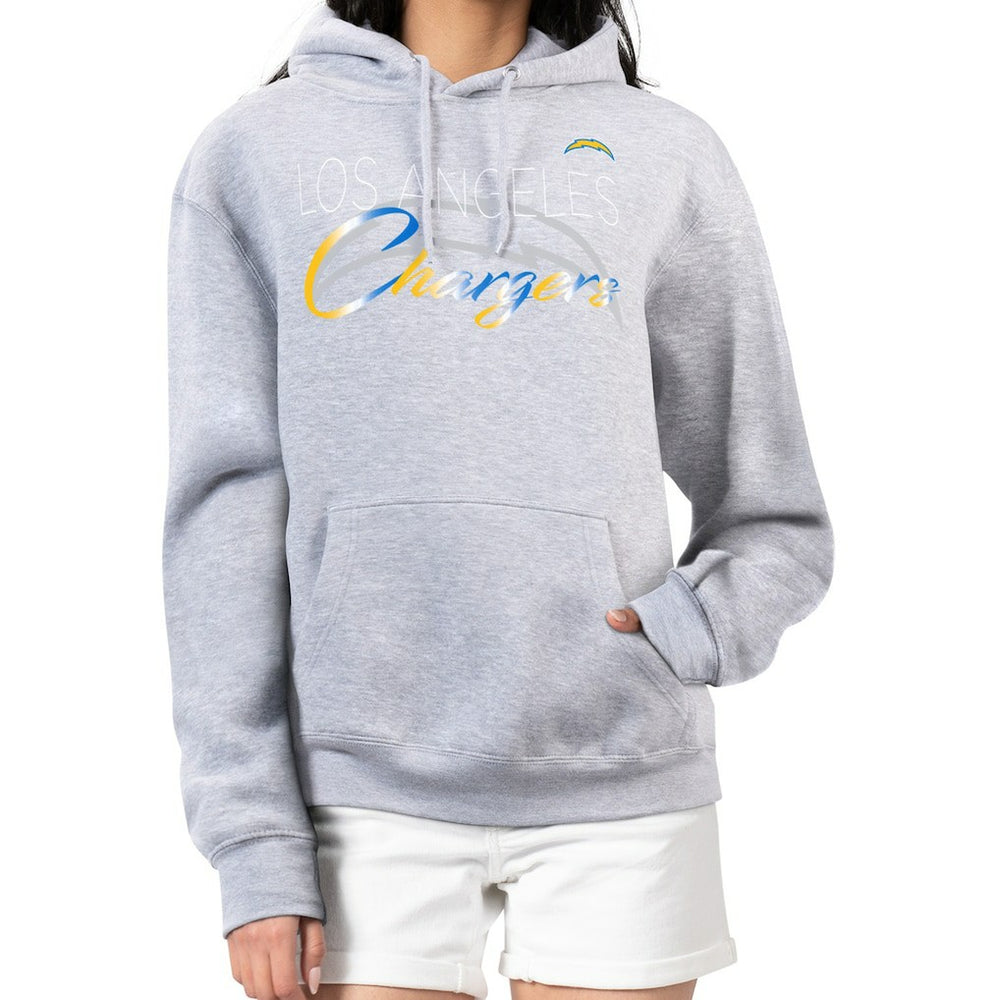 Los Angeles Chargers G-III 4Her by Carl Banks Women's Shadow Logo Fleece Pullover Hoodie