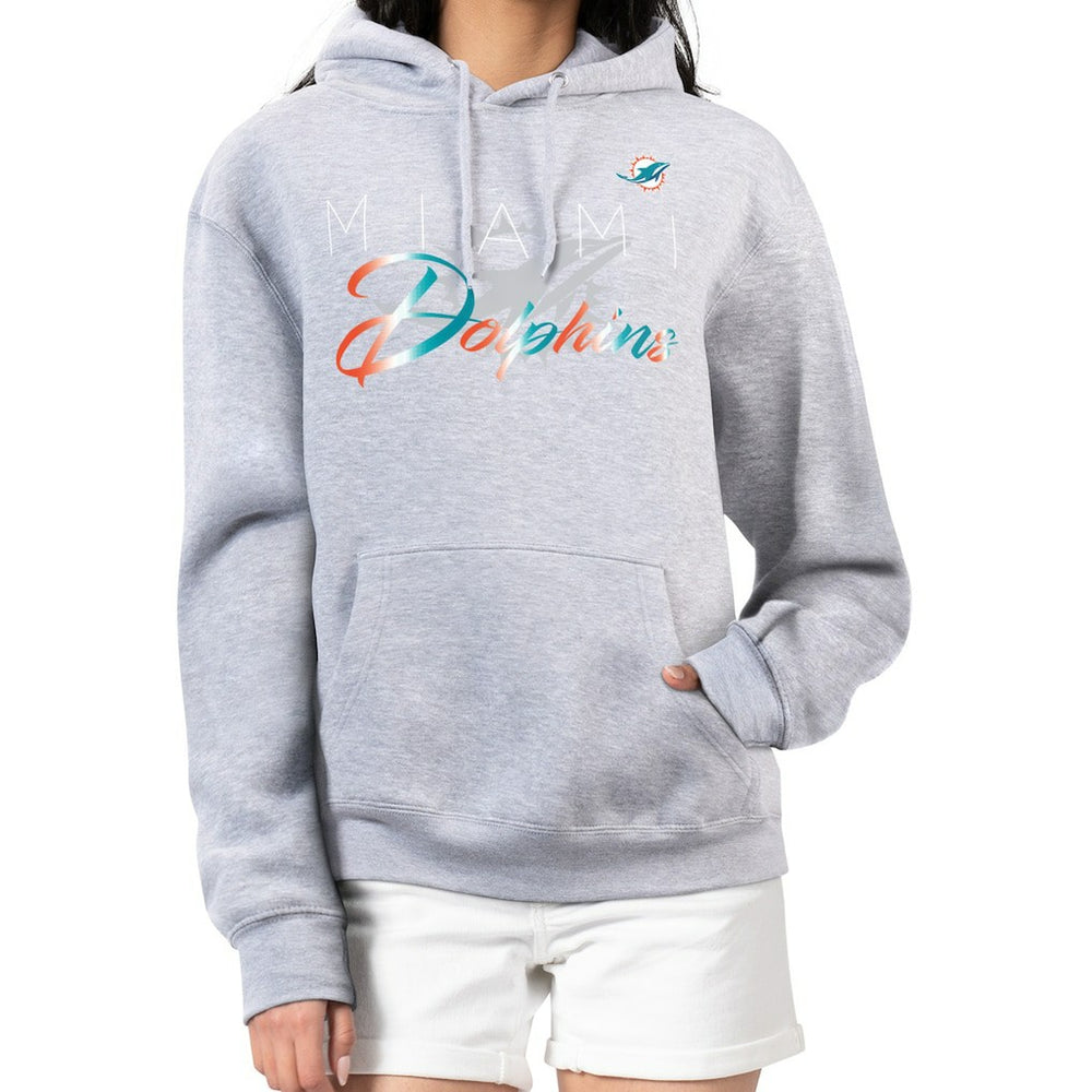 Miami Dolphins G-III 4Her by Carl Banks Women's Shadow Logo Fleece Pullover Hoodie