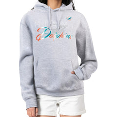 Miami Dolphins G-III 4Her by Carl Banks Women's Shadow Logo Fleece Pullover Hoodie