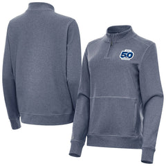 Seattle Seahawks Antigua Women's 50th Season Crush Quarter-Zip Pullover