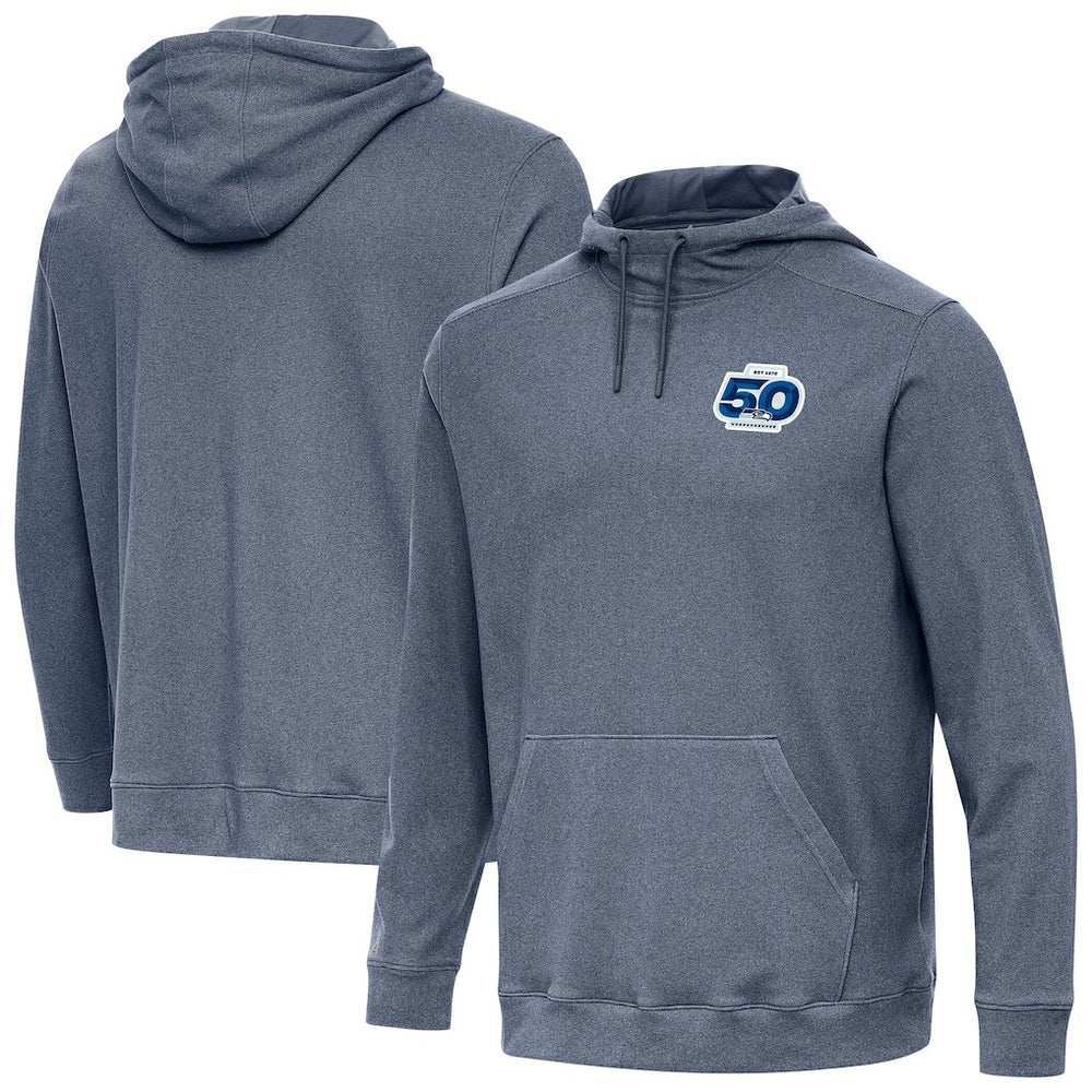 Seattle Seahawks Antigua 50th Season Cloud Pullover Hoodie