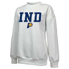 Indiana Pacers Majestic Threads Women's Classic Tri-Blend Pullover Sweatshirt Online