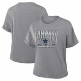 Dallas Cowboys Fanatics Women's Overplayed Tribute Tri-Blend Boxy T-Shirt