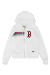 Boston Red Sox Aviator Nation x MLB Unisex Five-Stripe Tri-Blend Full-Zip Hoodie | MLB For sale
