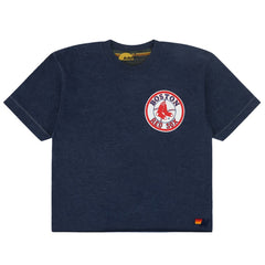 Boston Red Sox Aviator Nation x MLB Women's Cropped Boyfriend Tri-Blend T-Shirt | MLB New