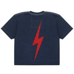 Boston Red Sox Aviator Nation x MLB Women's Cropped Boyfriend Tri-Blend T-Shirt | MLB New