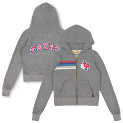 Texas Rangers Aviator Nation x MLB Unisex 5-Stripe Tri-Blend Full-Zip Hoodie | MLB Near me