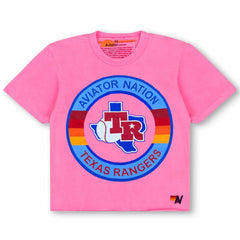 Texas Rangers Aviator Nation x MLB Women's Tri-Blend Boyfriend T-Shirt | MLB Discount