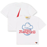 Texas Rangers Aviator Nation x MLB Women's Bolt Boyfriend Tri-Blend T-Shirt | MLB New