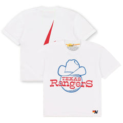 Texas Rangers Aviator Nation x MLB Women's Bolt Boyfriend Tri-Blend T-Shirt | MLB New