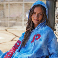 Philadelphia Phillies Aviator Nation x MLB Unisex Tie-Dye Tri-Blend Pullover Hoodie | MLB Sale