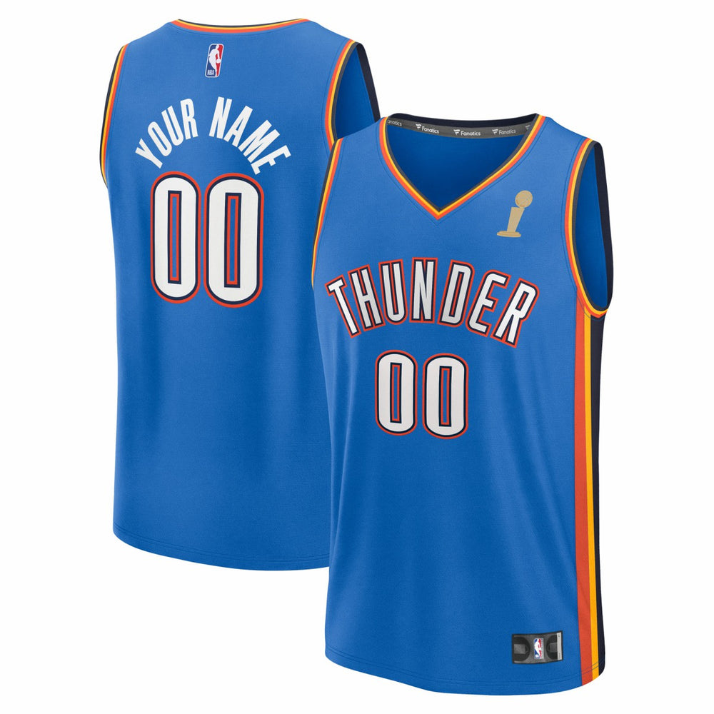 Oklahoma City Thunder 2025 NBA Finals Champions Fast Break Replica Custom Jersey On Sale